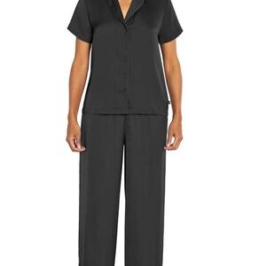 BANANA REPUBLIC - 2 Piece Satin Pajama Set black size L NWT